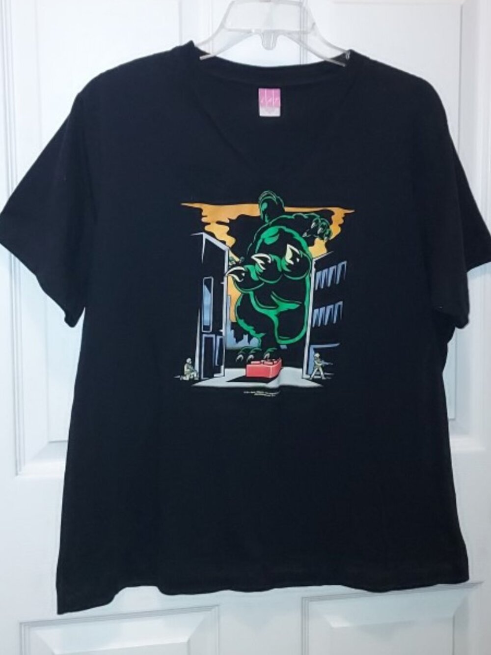 GODZILLA STEPPING ON LEGO 🦖☢️ SHIRT Off World Designs ADULT/Ladies XL